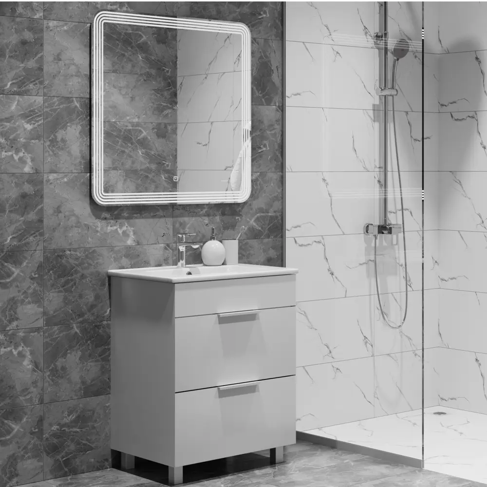 Керамогранит Grasaro Softmarble 30x60 см 1.08 м² лаппатированный цвет белый мрамор STLM-2084315 - Вид №6