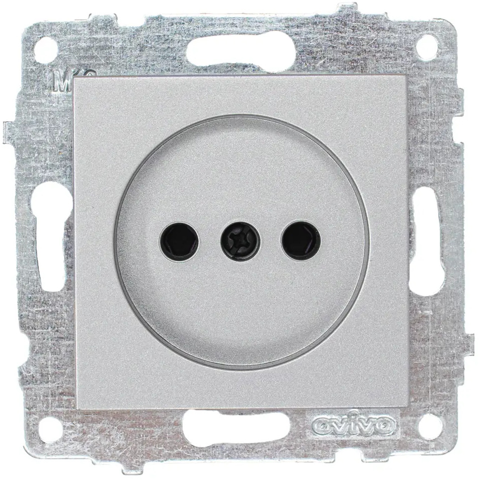 90802089 Розетка встраиваемая Ovivo Quantum/Loft/Mina/Grano 600-000310-215 цвет серебро STLM-0388863