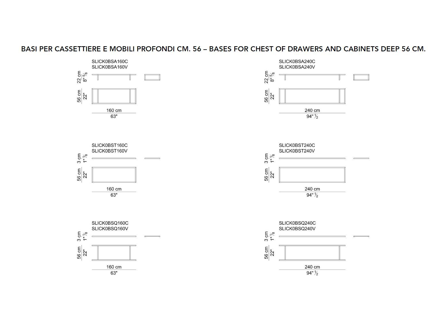 Низкий кожаный шкаф для телевизора с ящиками i 4 Mariani Slick ARCH-00049762 - Вид №7