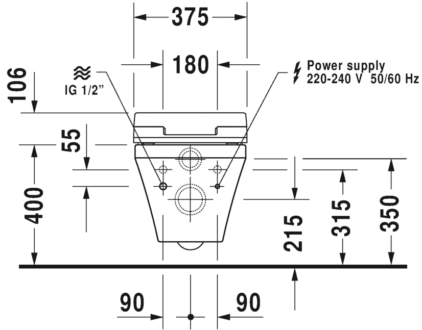 2542592000 Подвесной унитаз настенный Белый Duravit Durastyle Германия - Вид №16
