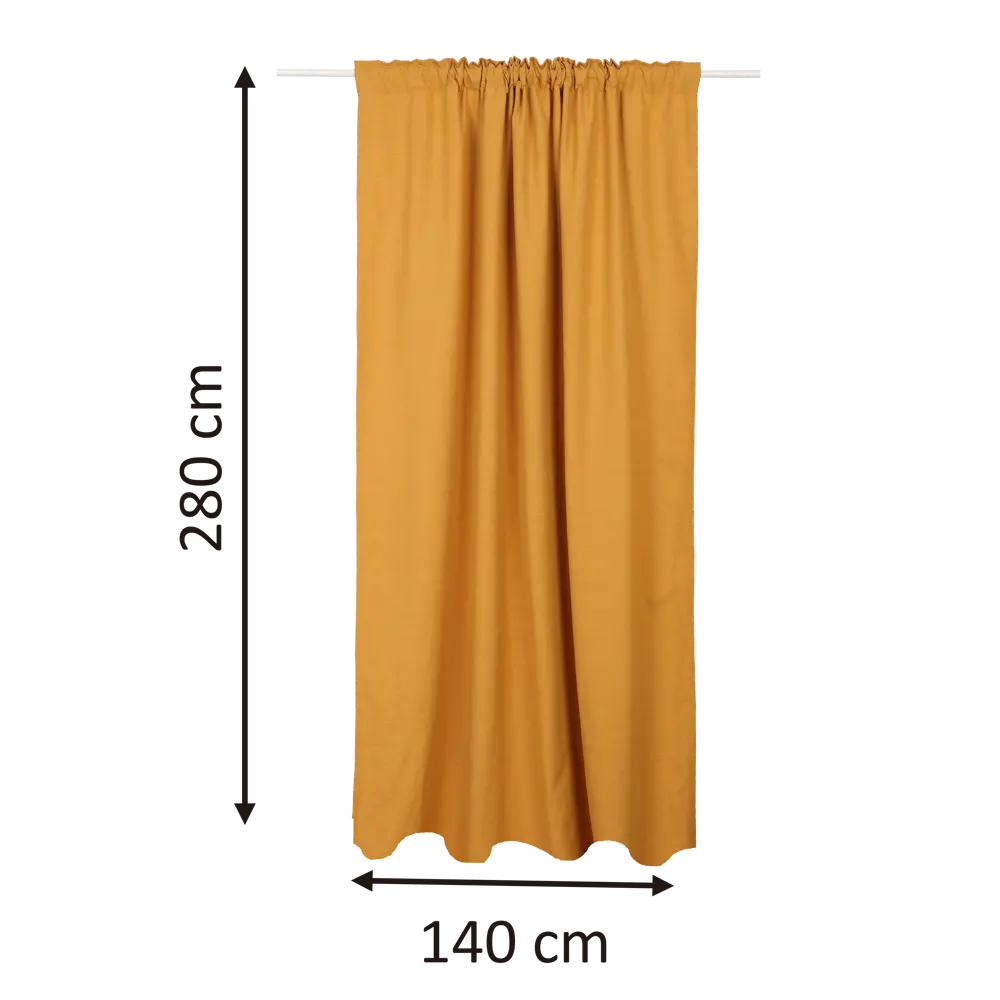 Штора на ленте Inspire Tasi 140x280 см цвет желтый 83562067 STLM-2161542  - Вид №2