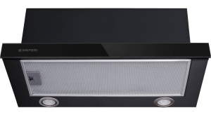 9202542 Вытяжка телескопическая Meferi SLIDEBOX60BK GLASS ULTRA черный/черный