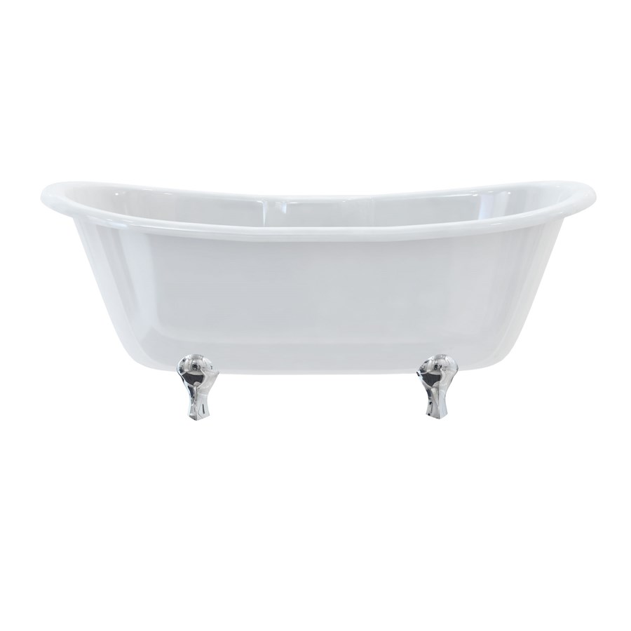 Burlington Двухсторонняя ванна Bateau с роскошными ножками с ножками Luxury Classic в черном цвете L3B T10F  - Вид №6