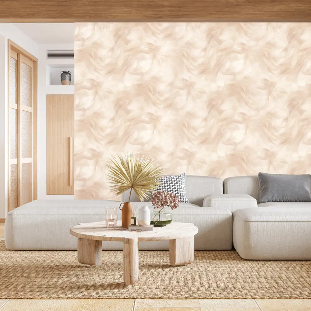 Обои флизелиновые Belvinil Апрель бежевые 1.06 м 1054-12 STLM-2080552 - Вид №4