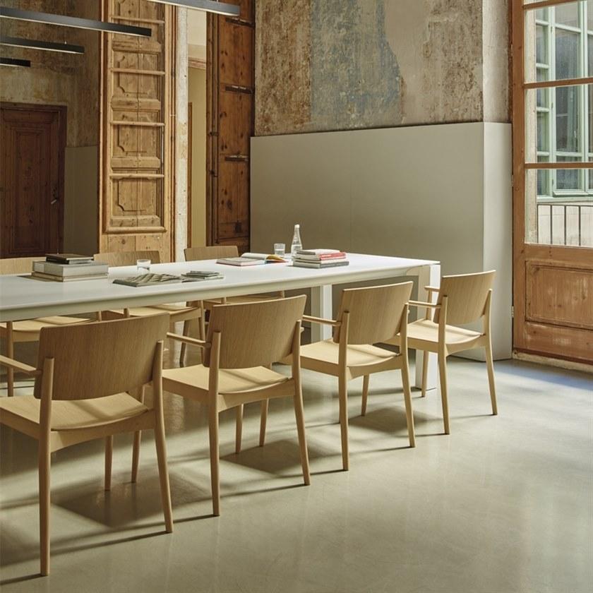 Andreu World Штабелируемый деревянный стул Happy Si0374 - Вид №6