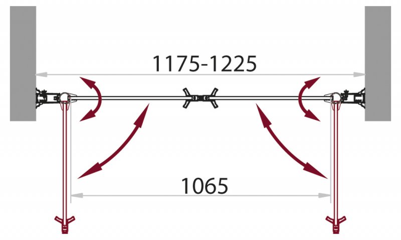 Душевая дверь в нишу BelBagno SELA-B-2-120-Ch-Cr  - Вид №2