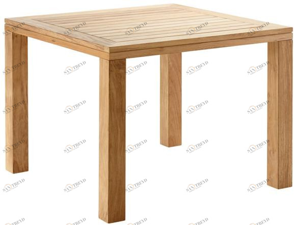 solpuri Квадратный обеденный стол из тика Cube sun-id-1480456