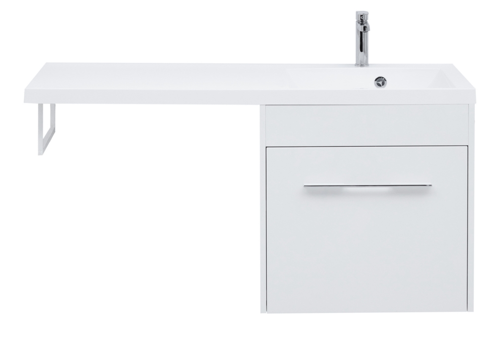 Тумба с раковиной Aquanet Августа 120 R белый 0021002600239568 - Вид №12