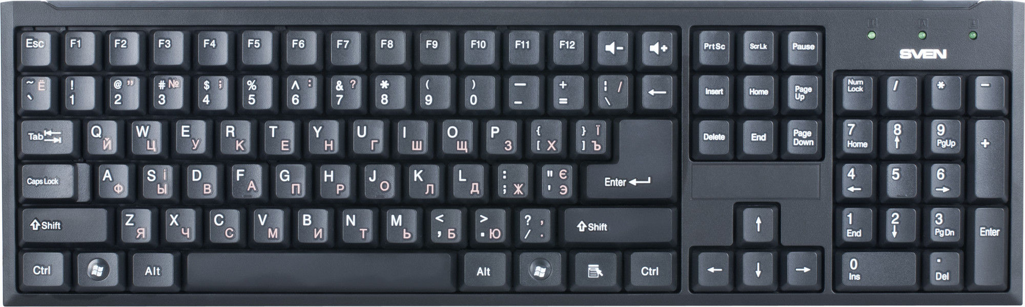 SV-03100303UB Клавиатура standard 303 usb чёрная Sven Santreyd 