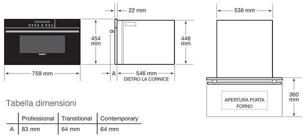 Wolf Комбинированный духовой шкаф с электронным управлением класс а + Forni a vapore combinati Icbcso30pm/s/ph  - Вид №1