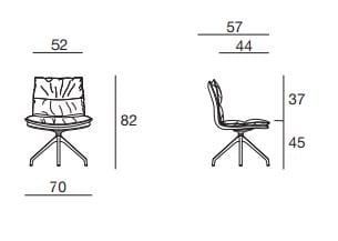 Регулируемый по высоте офисный стул с подлокотниками Sesta Chic ARCH-00119856 - Вид №2