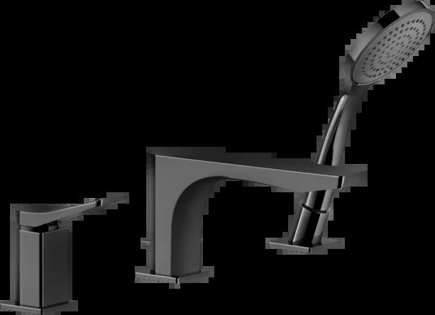 Смеситель для ванны 59037 706 Gessi Rilievo ЧЕРНЫЙ МЕТАЛЛ PVD