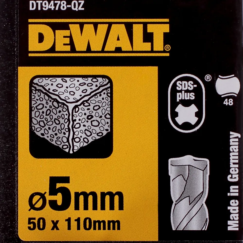 Бур по бетону SDS-plus 5х50х110 мм DeWalt DT9478 STLM-2005337 - Вид №3