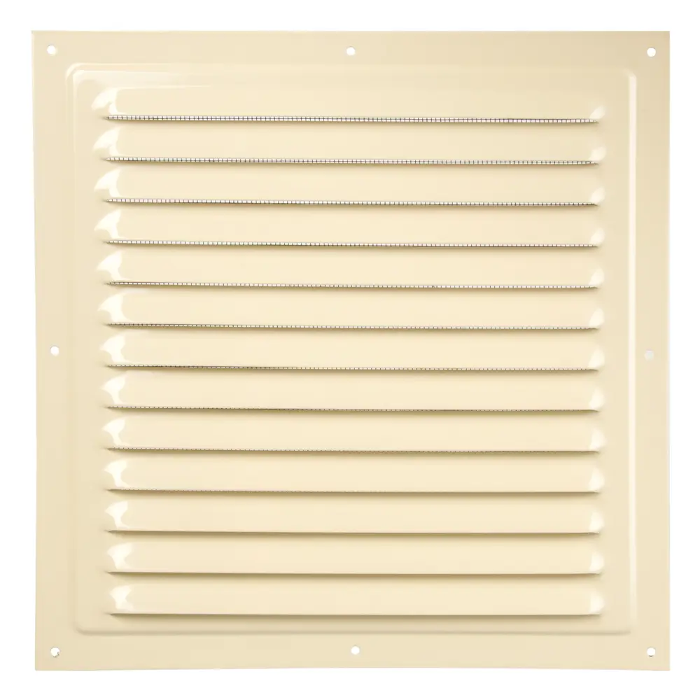 Решётка вентиляционная с сеткой Вентс МВМ 250 250х250 мм металл цвет бежевый STLM-2036902 - Вид №1