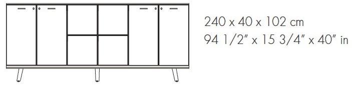 Bralco Мебель для офиса из лакированного дуба с распашными дверцами Rail sun-id-1357978 - Вид №5