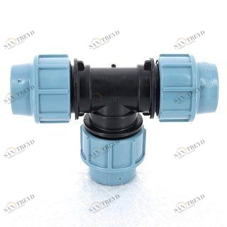 Тройник 63 обжим для труб ПНД UNIDELTA 1005064000