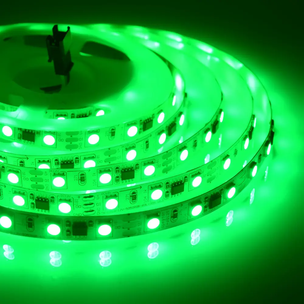 Светодиодная лента адресная SMD 5050 60 диод/14.4 Вт/м 12 В 10 мм IP20 2 м RGB белая подложка APEYRON STLM-2168943 - Вид №7