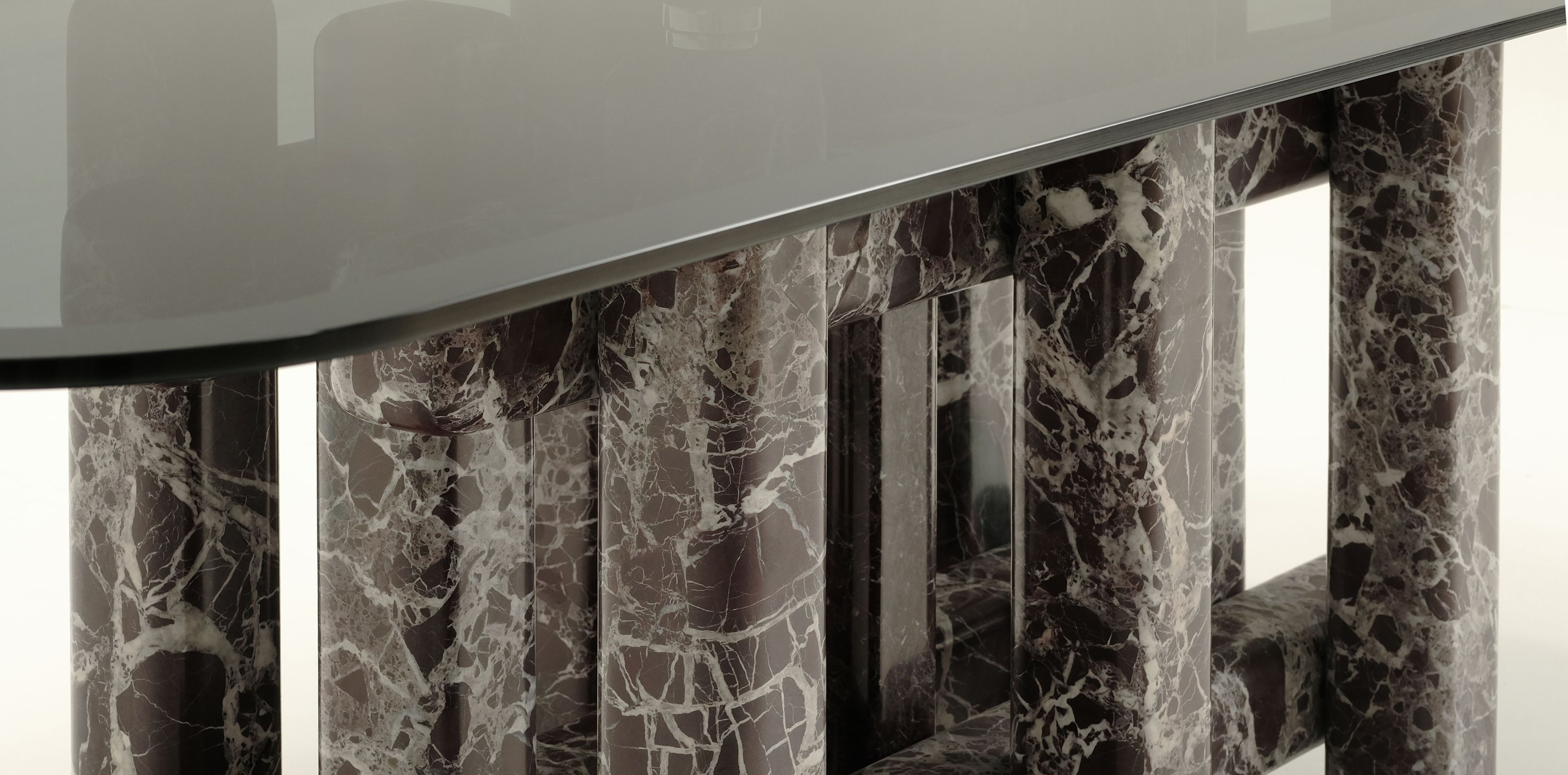 Прямоугольный стол из мрамора и стекла Enne JETEE ARCH-00069724 - Вид №4