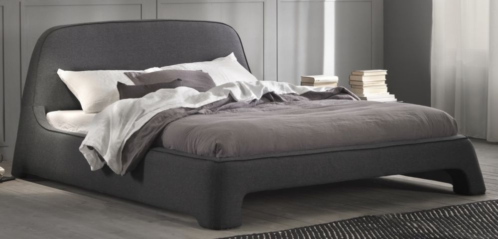 Кровать двуспальная 160х200 бежевая из велюра Nip DORELAN LIFESTYLE 011644 Бежевый - Вид №8