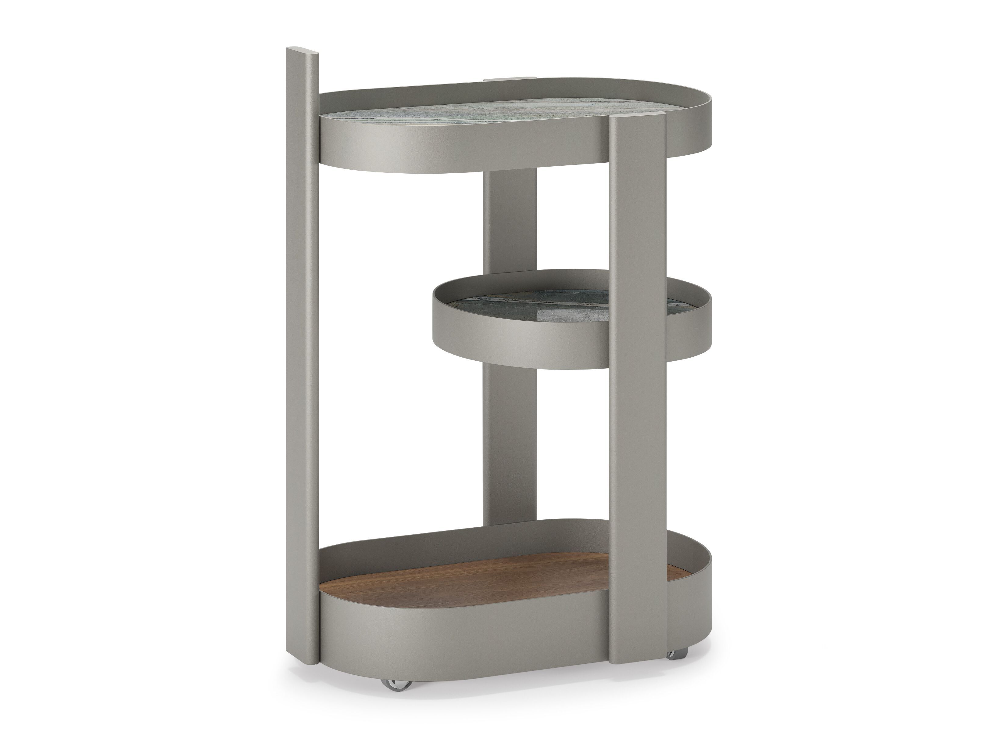 Металлическая барная тележка с керамической столешницей Cattelan italia TONIC ARCH-00046329 - Вид №1