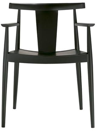 Andreu World Стул из бука с подлокотниками и открытой спинкой Smile So0335 - Вид №1