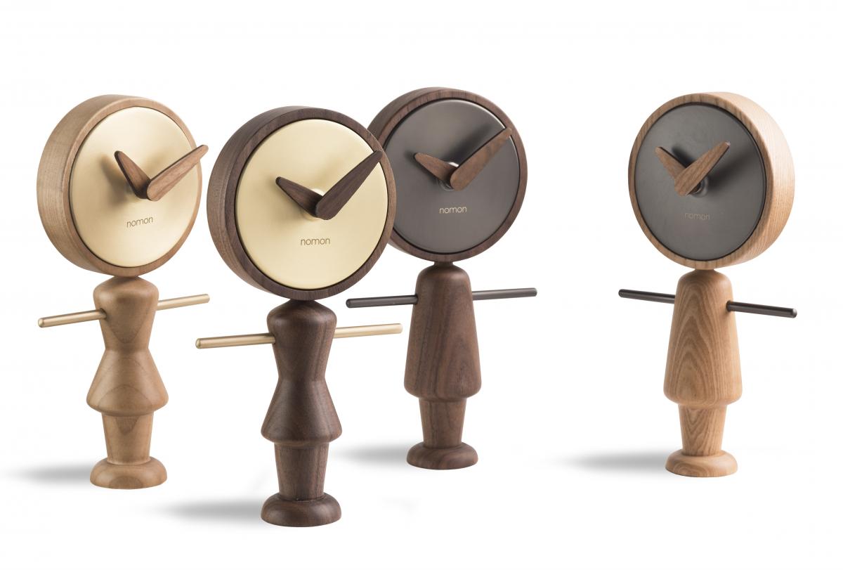 095252 Настольные часы Nene золотой-дуб Nomon Nene&Nena 