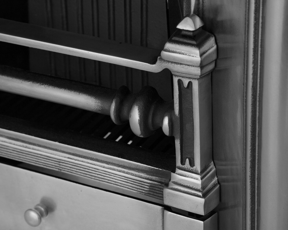 RX127 Королевская (узкая) каминная вставка из чугуна Сarronheating  - Вид №4