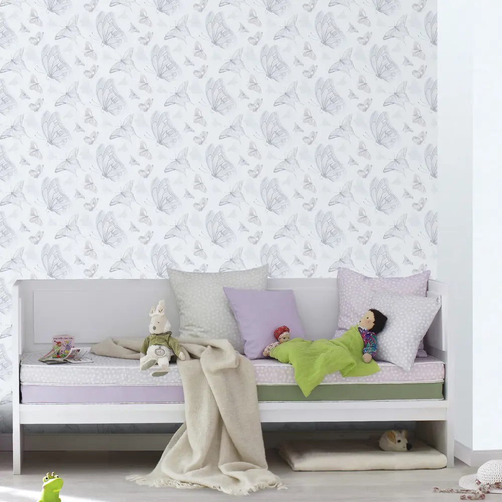 Обои флизелиновые Erismann Бабочки темно-серые 1.06 м ЭР60670-04 STLM-2130393 - Вид №3