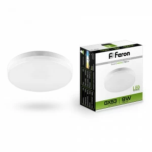 Лампа светодиодная Feron GX53 9W 4000K LB-452 25829 FERON  00-3956567 Матовый