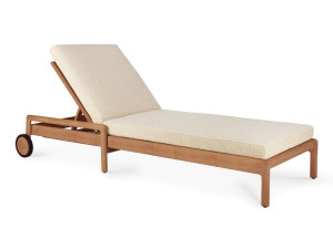 Садовая кровать с откидной спинкой из тикового дерева с колесами