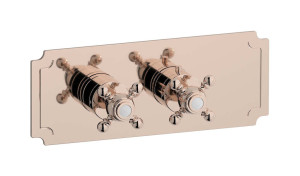 Комплект наружных частей термостата на 1 потребителей - горизонтальная с ручками Hermes WE ARE IB eua125rsnhr Rose Gold Aqua