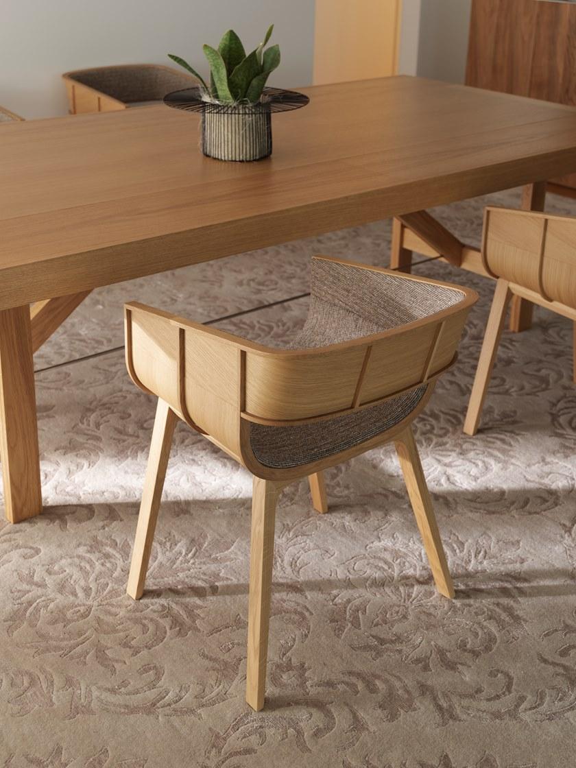 Casamania & Horm Стул из дуба, обитый тканью или кожей, с подлокотниками Maritime sun-id-1345106 - Вид №3