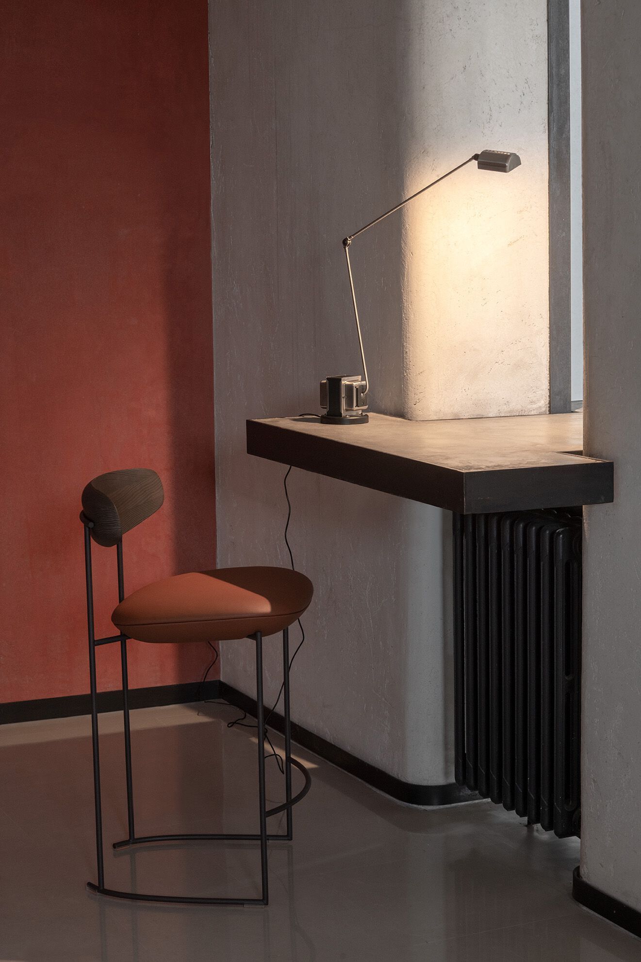 Табурет с металлическим каркасом и тканевым сиденьем Potocco Keel ARCH-00080159 - Вид №2