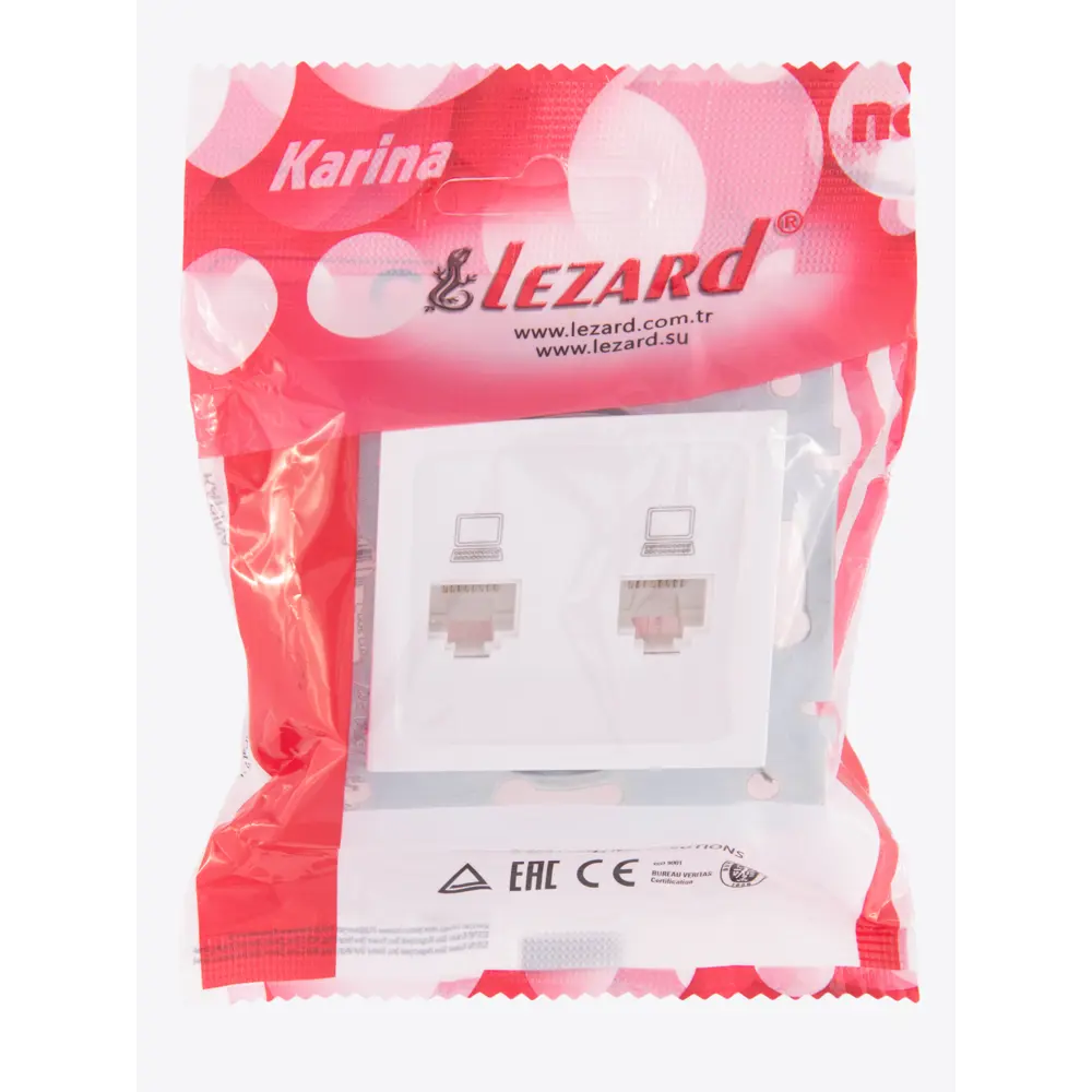 Розетка компьютерная двойная Lezard Karina цвет белый 84408364 STLM-2023095 - Вид №5