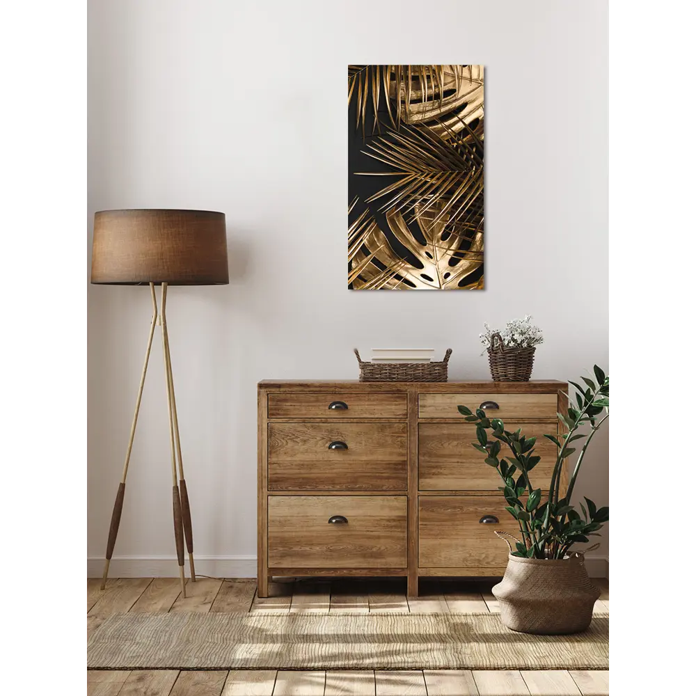 Картина на стекле "Золотая пальма 2" 30x50 см 82882472 STLM-2120749 Santreyd  - Вид №6
