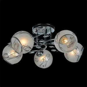 Потолочная люстра Eurosvet 30031/5 хром EUROSVET ДИЗАЙНЕРСКИЕ 182825 Белый