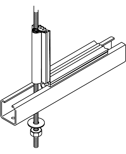 6568001 Монтажные профиля BIS Резиновый профиль звукоизолирующий вкладыш для профиля WALRAVEN  - Вид №2