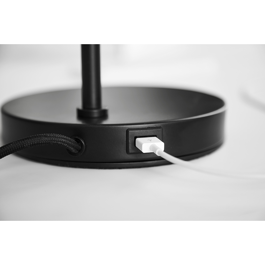 101477_259665011 Лампа настольная ball usb, 47,6хD10 см, черная матовая Frandsen  - Вид №2