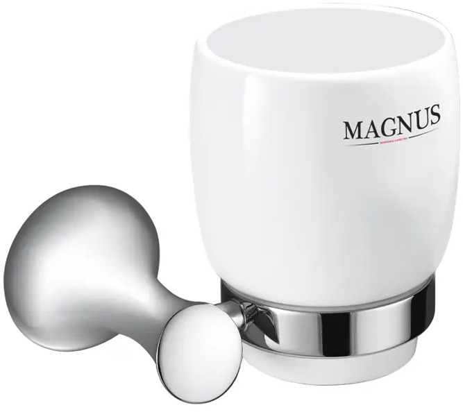 91058008 Стакан для зубных щеток Magnus 10x12 цвет белый матовый STLM-0998177