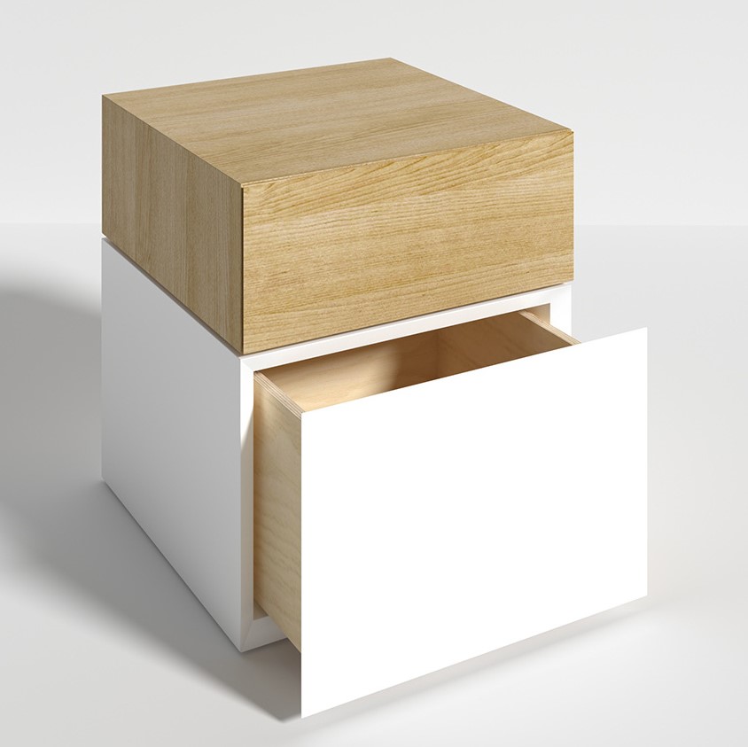 Тумба с ящиками белая One BRAGIN DESIGN  00-3879369 Бежевый;белый  - Вид №1