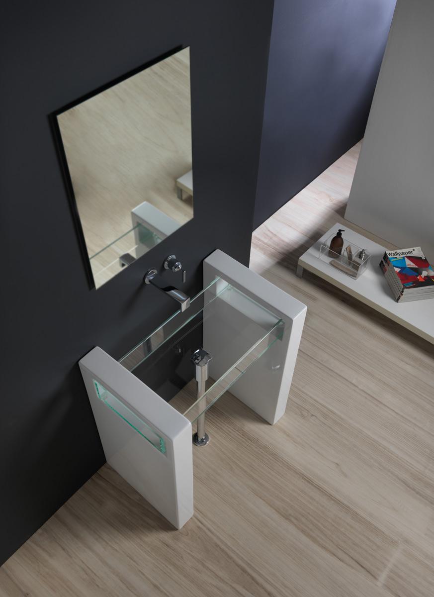 GLSCFS13 Консоль напольная одинарная для монтажа раковины GSG CERAMIC GLASS - Вид №4