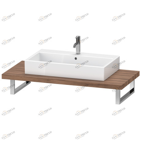 LC102C07979 L-Cube Консоль для накладных раковин и встраиваемых умывальников Орех натуральный, декор Duravit