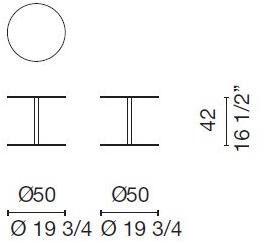 Cappellini Съемный круглый стол из листового металла Gong Gg_1 - Вид №6