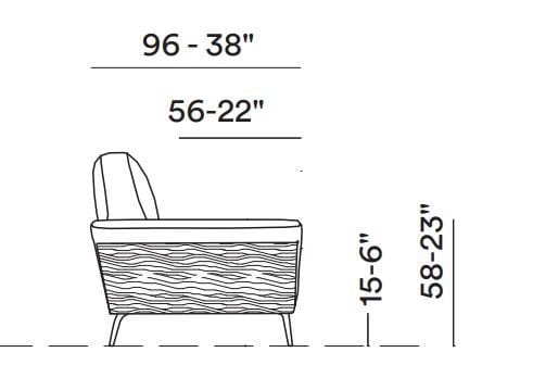 3-местный тканевый диван Max Divani ARCH-00032198 - Вид №3