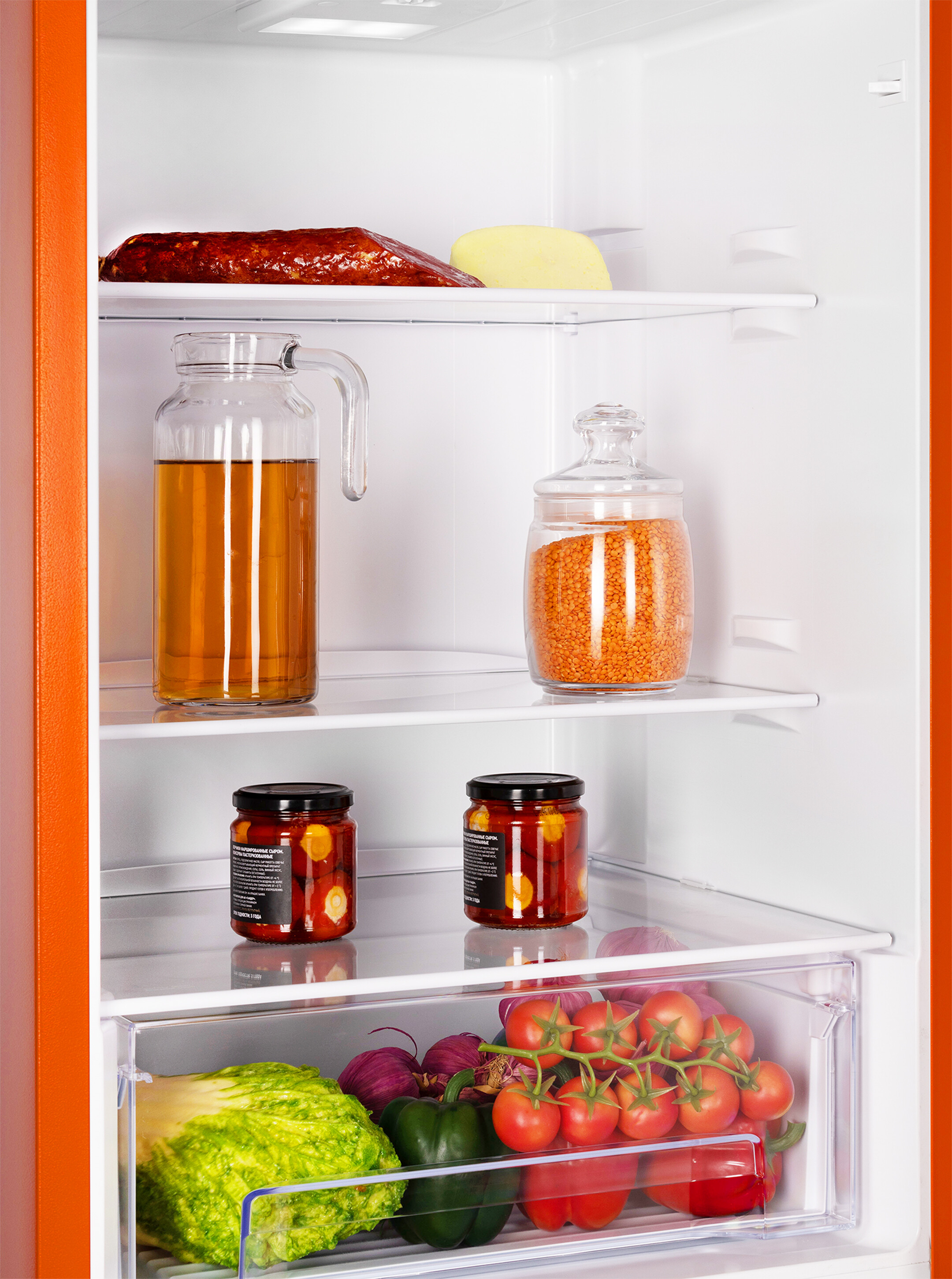 9021277 Холодильник с морозильником   Nordfrost NRB 161NF Or оранжевый STDN-0012283 - Вид №4