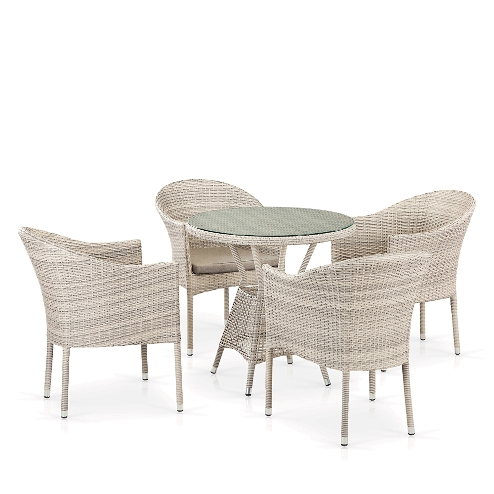 T705ANT/Y350-W85 Latte 4Pcs Комплект плетеной мебели T705ANT/Y350-W85 4Pcs Latte Afina 