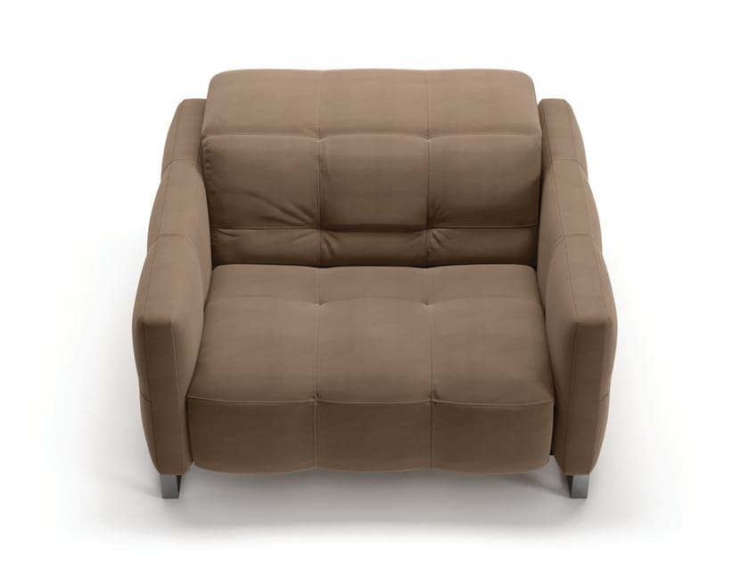 Кресло с откидывающейся спинкой из ткани с электрическим движением Natuzzi Italia Philo ARCH-00083638