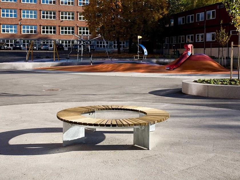 VESTRE Модульная круглая скамья из стали и дерева Vroom sun-id-1352307 - Вид №5