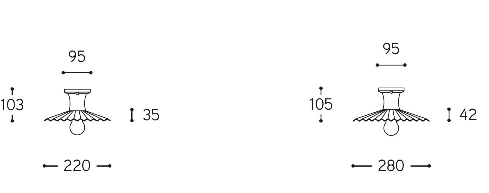 Керамический потолочный светильник Aldo Bernardi вытяжки ARCH-00141473 - Вид №3