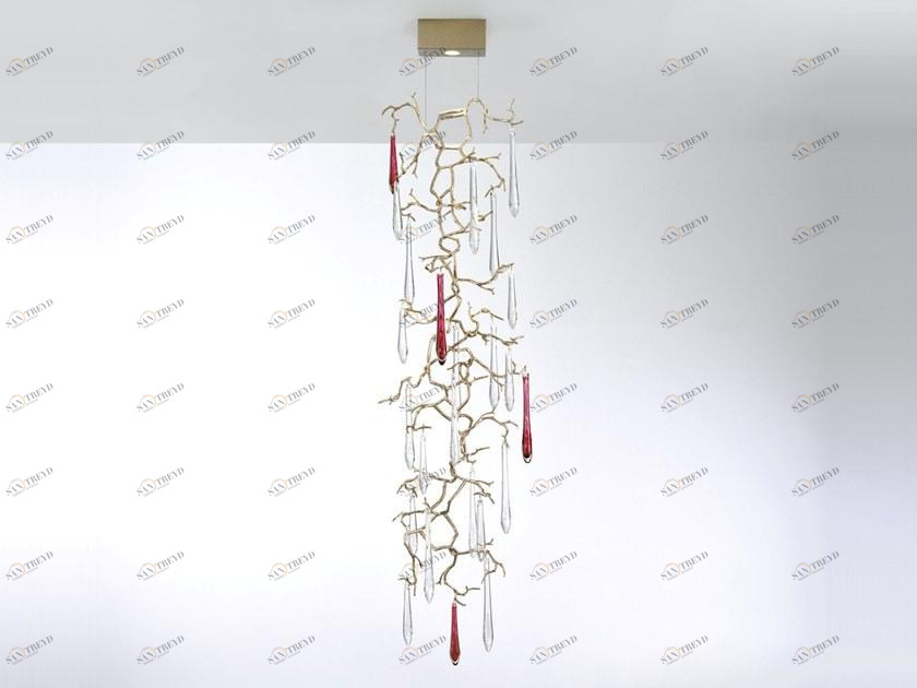 Serip Бронзовый потолочный светильник ручной работы Aqua Pl356/1